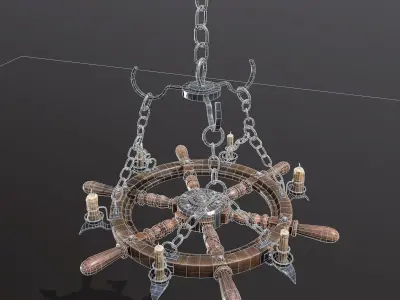 pirate chandelier Free low-poly 3D model