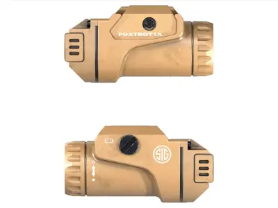 SIG SAUER Foxtrot1x Weapon Mounted Flashlight Attachment FDE Low-poly 3D model