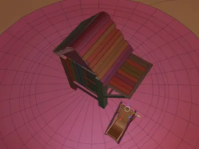 The secret Base Low-poly 3D model