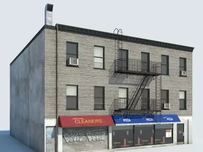 NYC Building Low-poly 3D model order
