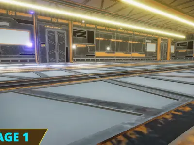 Sci-fi Underground Environment 3D model