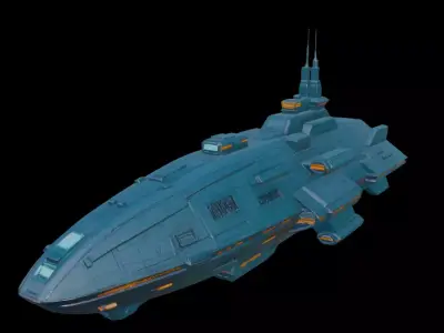 Sci-Fi Spaceship 3D model shop