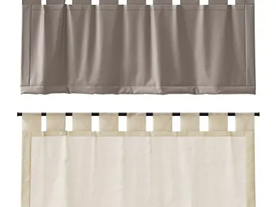 Curtain HE-No 03 Cafe Curtain 01 3D model