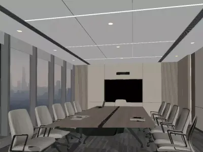 Modern Conference Room 3D model