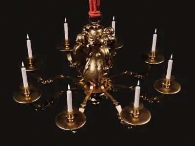 Neoclassical Chandelier 3D model