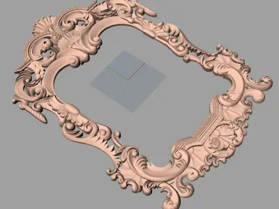 Photo frame 3D relief models STL Files used for CNC Router E634 3D model