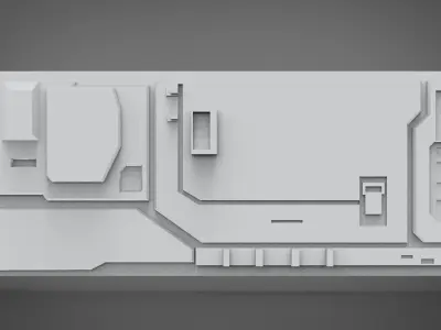 sci-fi wall architect kitbash 3D print model