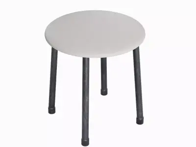 Steel Stool E 05 3D model