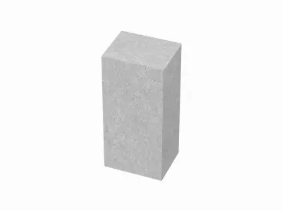 Concrete Block 3D model 3