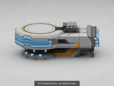 Sci-Fi Military Building Bundle 3D Model Pack