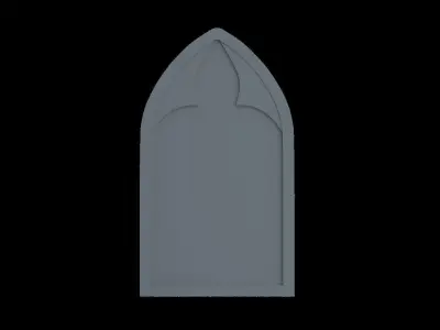 Gothic Windows Low-poly 3D model