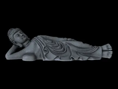 STUE001 Reclining Buddha 3D model