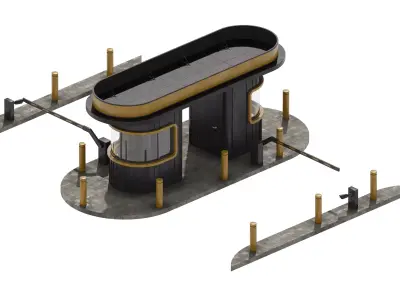 Security post 2 3D model