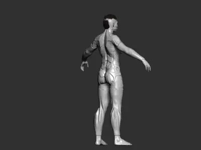 scifi girles cyberpunk 3D model