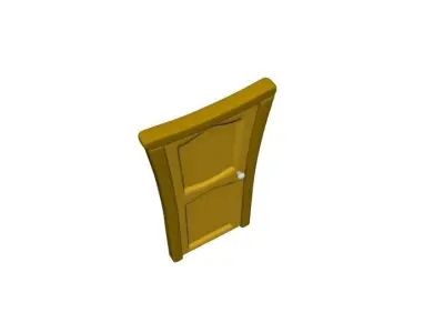 Cartoon Door Low-poly 3D model