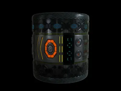 Sci fi texture without modeling only texture PBR  Low-poly 3D model