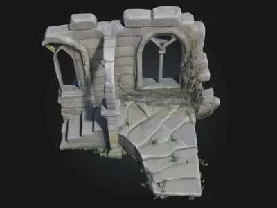 Ruined Archway  Gateway to Forgotten Eras 3D model