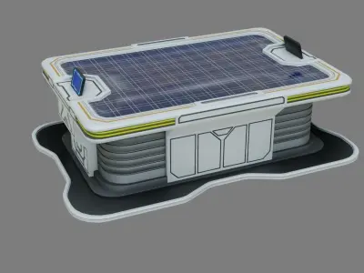 Sci-fi Work Bench - Low poly - PBR - Game ready Low-poly 3D model purchase
