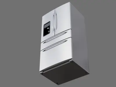 Refrigerator 3A Low-poly 3D model