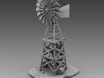 Wind turbine 3D print model