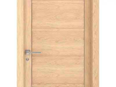 Door-047 wooden door 3D model