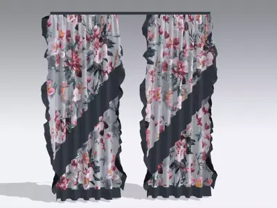 Curtain Low-poly 3D model 27