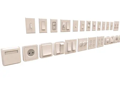 Plugs and Switches Low-poly 3D model
