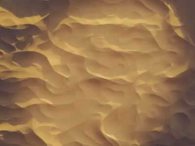 Sand dune Low-poly 3D model