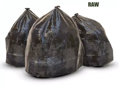 garbage bag - PBR - Game Ready Low-poly 3D model