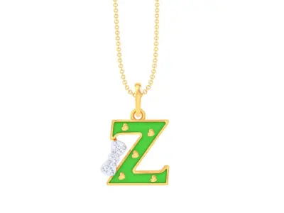 Kids Alphabet Z Pendants 3dm STL OBJ FBX Renders Details 3D print model purchase