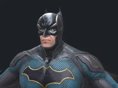 batman  high quality Low-poly 3D model