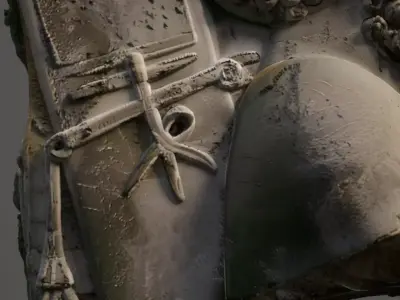 Persepolis Royal Guard Stone Relief Game Ready 4K PBR Free 3D model