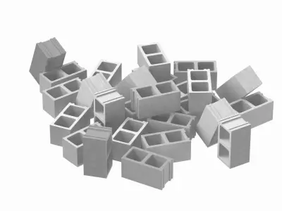 Pile Of Concrete Blocks  3D model