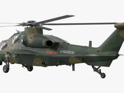  Changhe Helicopter Z-10 Camo Green Simplified 