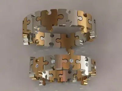 Puzzle set ring 3D print model