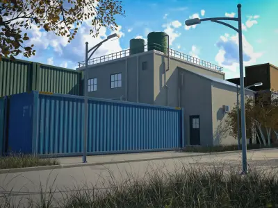Urban Shipping Yard 3D model