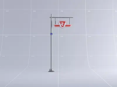 Toronto Bus Stop 04 3D model