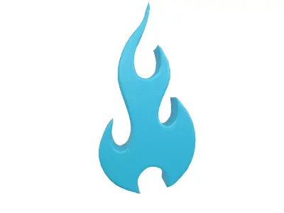 Fire Symbol v9 007 Low-poly 3D model