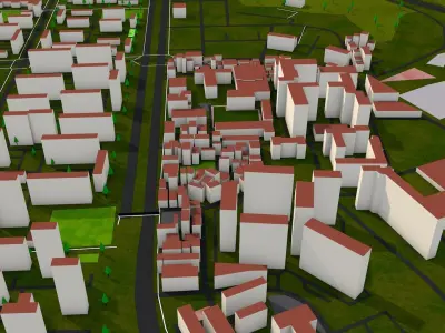 Seoul City South Korea Nov 2020 GIS model Low-poly 3D model