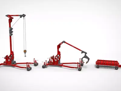 sci fi lifting and loading equipment 3D model