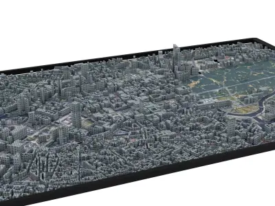 City of Berlin Low-poly 3D model