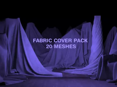 Fabric Cover PACK 20 Meshes 3D model
