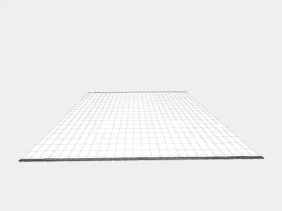 Vintage rug with fringes 3D model