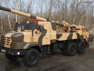  Mobile Howitzer Vehicle Simplified 