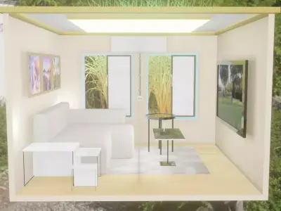 Cute style Living Room 3D model