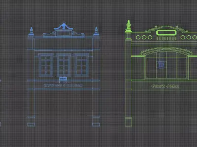 European-style doors and windows 3D model