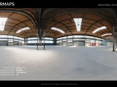 Industrial Interiors  1 - 10 HDRI Maps pack  Texture