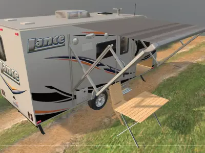 Lance 1575 Travel Trailer Low-poly 3D model