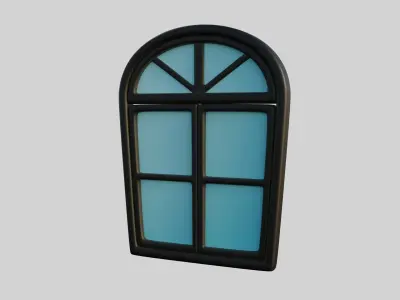 Cartoon Window 11b 3D model