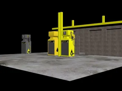 Postos de Combustiveis Piolho Versao 01 3D model